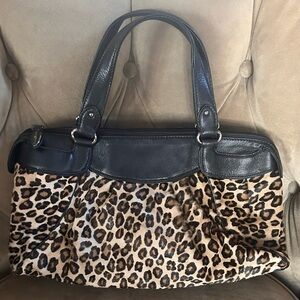 Cole Haan Vanessa Animal Hair Leopard Print Handbag
